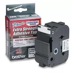 Bandă laminată/puternic adezivă Brother TZS261, 8m/36mm negru/alb