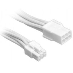 Cablu prelungitor BitFenix Alchemy 6-pini PCIe, 45cm, white/white, BFA-MSC-6PEG45WW-RP