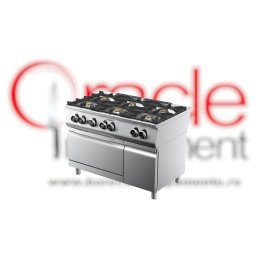 Mașină de gătit pe gaz cu 6 focuri cuptor electric și dulap neutru, Desco Italia