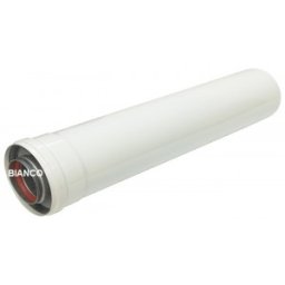 Prelungitor coaxial din aluminiu pentru centrale termice - 60/100x500 mm