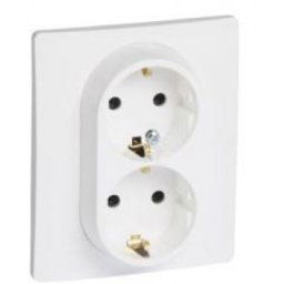 Priza dubla cu CP alba protectie copii Niloe Legrand 764544