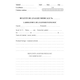 Buletin de analize medicale anatomie patologica
