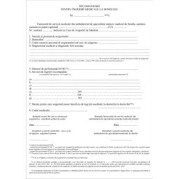 Recomandare pentru ingrijiri medicale la domiciliu Anexa 31C autocopiativa 2ex