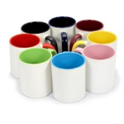 Cana alba interior si toarta (maner) color personalizata