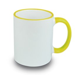 Cana alba buza si toarta (maner) color personalizata