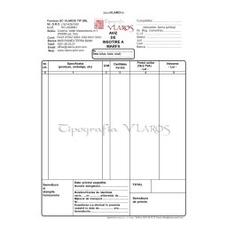 Aviz de insotire a marfii A4 personalizat color