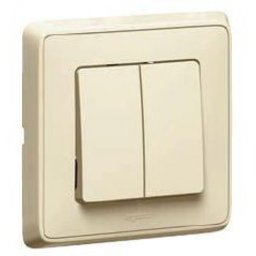 Intrerupator dublu cap scara 10A Ivoire Legrand Cariva