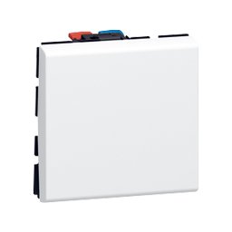 Intrerupator simplu 2 module 10A Alb Legrand Mosaic
