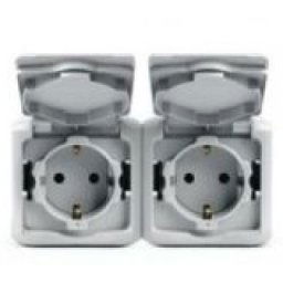 Priza dubla aparenta cu capac 16A Forix Legrand 782374