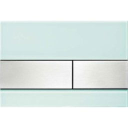 Clapeta de actionare WC TECE Placa verde menta, butoane otel inox mat