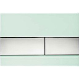 Clapeta de actionare WC TECE Placa verde menta, butoane cromate lucios