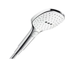 Para de dus Hansgrohe gama Raindance Select E 120, 3 functii, alb-crom