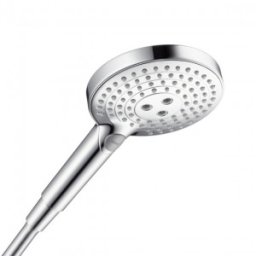 Para dus Hansgrohe gama Raindance Select S 120, 3 functii, alb-crom