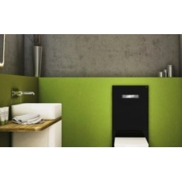 Placa superioara TECElux sticla neagra cu butoane cromate, act. mecanica, 430x555x16 mm