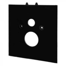 Placa inferioara TeceLux din sticla neagra, pentru vas WC standard, 9650105