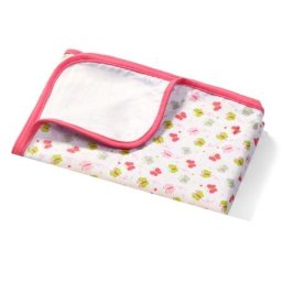 Paturica dubla din flanel roz cu fluturasi 75x100 cm