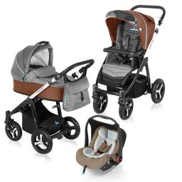 Husky 01 caramell - Carucior Multifunctional 3 in 1 (cu scoica Leo)