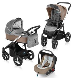 Husky 09 beige - Carucior Multifunctional 3 in 1 (cu scoica Leo)