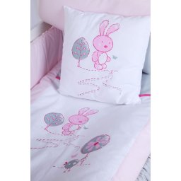 Set lenjerie 2 piese Little Bunny gri-pink