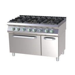 Masina de gatit pe gaz cu 6 arzatoare fonta cu cuptor electric