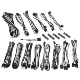 Kit cabluri modulare BitFenix Alchemy 2.0 CMR-Series Black/White, BFX-ALC-CMRKW-RP