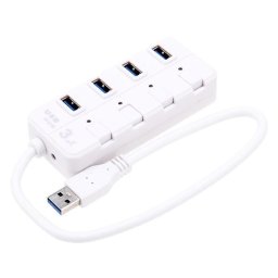 HUB 3.0 USB 4 Porturi Alb USB3