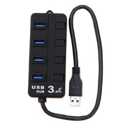 HUB 3.0 USB 4 Porturi Negru USB3