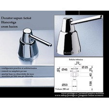Dozator detergent lichid, Blancotiga finisaj crom lucios