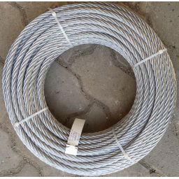 Cablu otel zincat Ø12mm FC structura 6x19, 8557Kgf