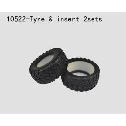 Set Cauciucuri+inserturi pentru Short Course 1/10, profil offroad VRX