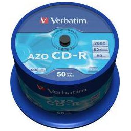 CD-R 700MB 80 min 52X Verbatim 50 buc set AZO Crystal