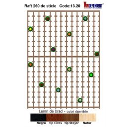 Raft din lemn pentru 260 de sticle