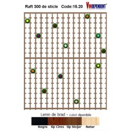 Raft din lemn pentru 300 de sticle