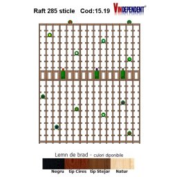 Raft din lemn tip display pentru 285 sticle
