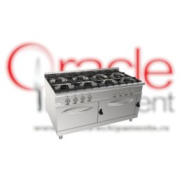 Mașină de gătit pe gaz cu 8 arzătoare și 2 cuptoare pe gaz, 180x90 cm, Casta