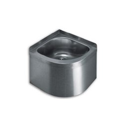 Lavoar Sanela colt din otel inox cu masca, sifon, set montaj, finisaj periat