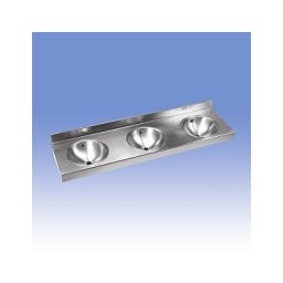 Lavoar Sanela triplu din otel inox cu sifon, set montaj, 1800x500 mm, periat