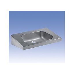 Lavoar Sanela din otel inox cu sifon, set montaj, finisaj periat