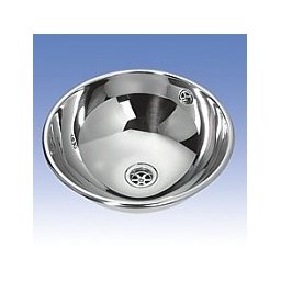 Lavoar incastrabil Sanela din otel inox model SLUN 45, cu sifon