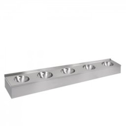 Lavoar Sanela din otel inoxidabil 5 cuve model SLUN 61P, cu masca