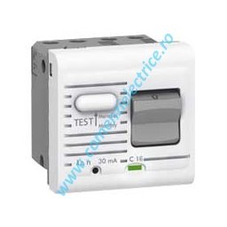 DISJUNCTOR DIFERENTIAL 1P+N 230V 10A 10MA 2 MODULE ALB LEGRAND MOSAIC