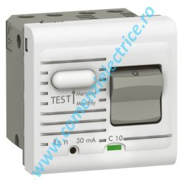 DISJUNCTOR DIFERENTIAL 1P+N 230V 16A 30MA 2 MODULE ALB LEGRAND MOSAIC