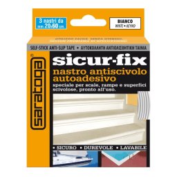 Banda auto-adeziva antiderapanta SICUR-FIX alba - 3 buc. x 19mm x 60cm