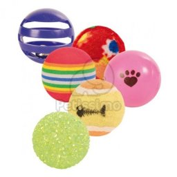 Trixie Jucărie pisici Set de 6 mingi 6 buc (TRX4523)
