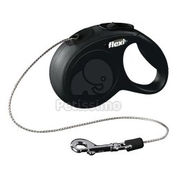 Lesă tip șnur Flexi Classic XS, diverse culori, 3 m negru