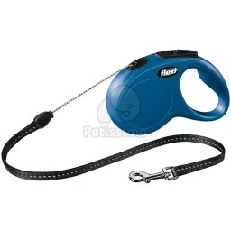 Lesă tip șnur Flexi Classic S, diverse culori, 5 m albastru