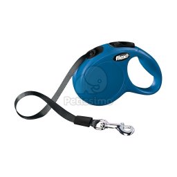 Lesă cu bandă Flexi Classic XS, diverse culori, 3 m albastru