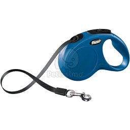 Lesă cu bandă Flexi Classic S, diverse culori, 5 m albastru