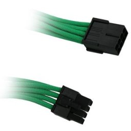 Cablu prelungitor BitFenix Alchemy 8-pini PCIe, 45cm, green/black, BFA-MSC-8PEG45GK-RP