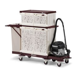 Carucior pentru hotel cu sac si suport pentru aspirator